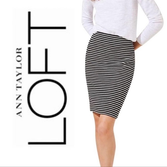 Ann Taylor LOFT Stripe Pencil Skirt Med NWT - Picture 10 of 10